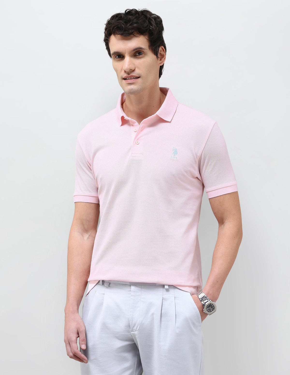 Solid Slim Fit Polo Shirt USP0