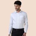 Keneth White Shirt with Signature Concealed Placket & French Cuff