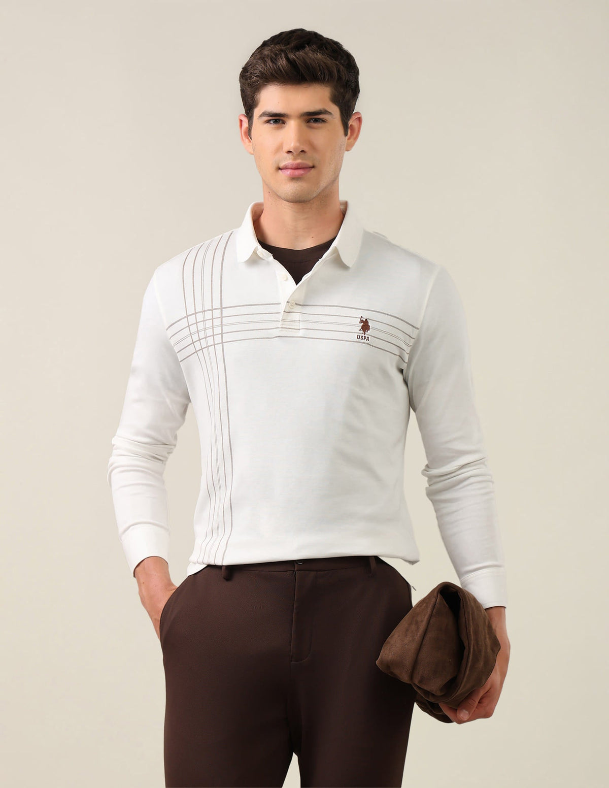 Solid Slim Fit Polo Shirt USP0