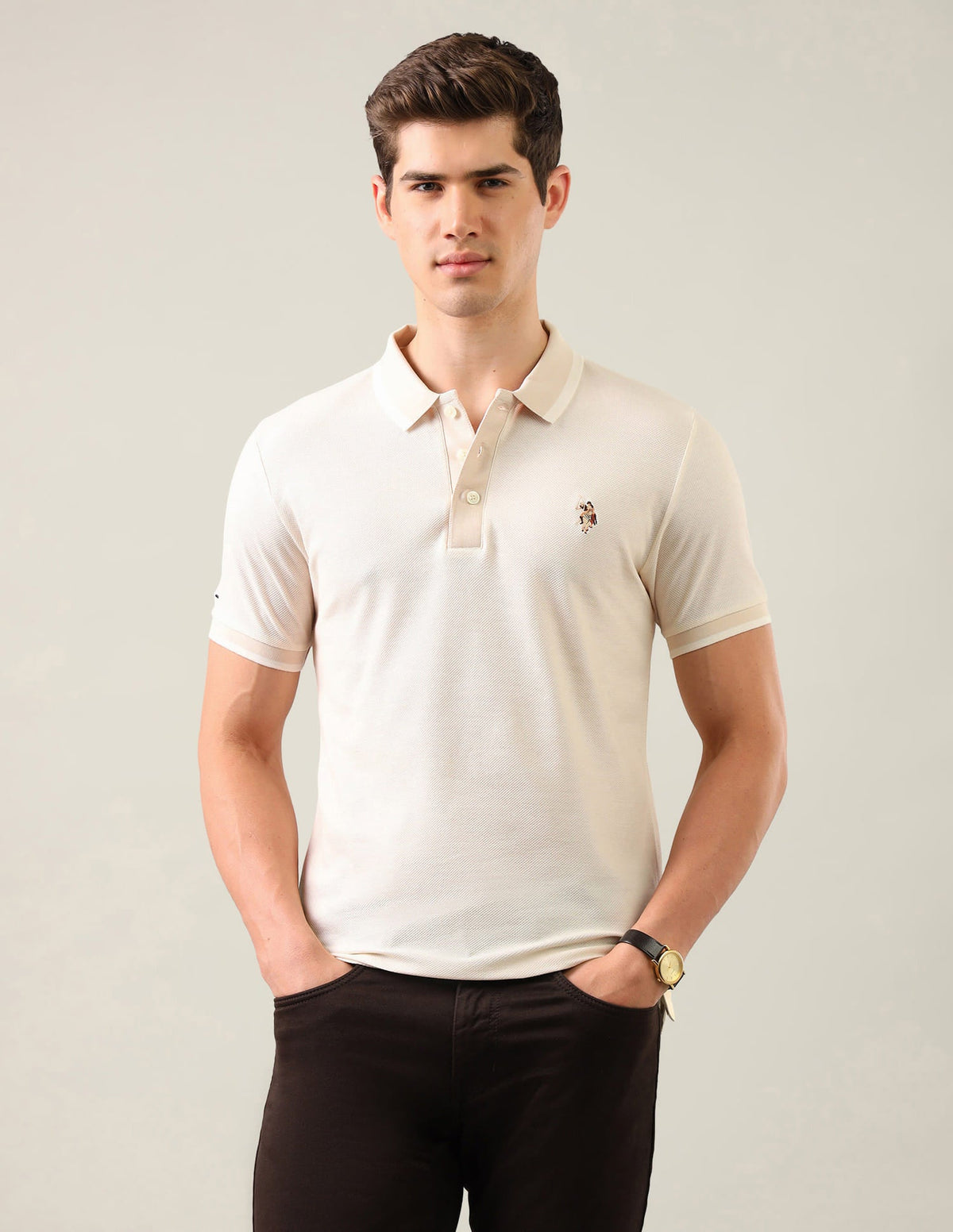 Solid Slim Fit Polo Shirt USP0