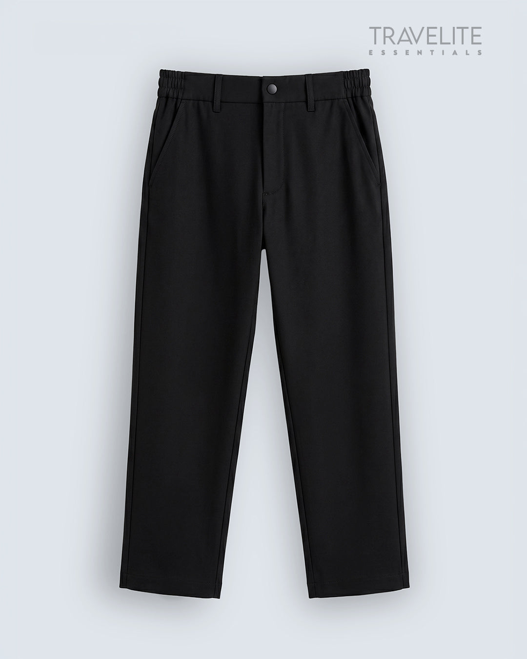 Travelite Straight Fit Trousers | Essential | Black