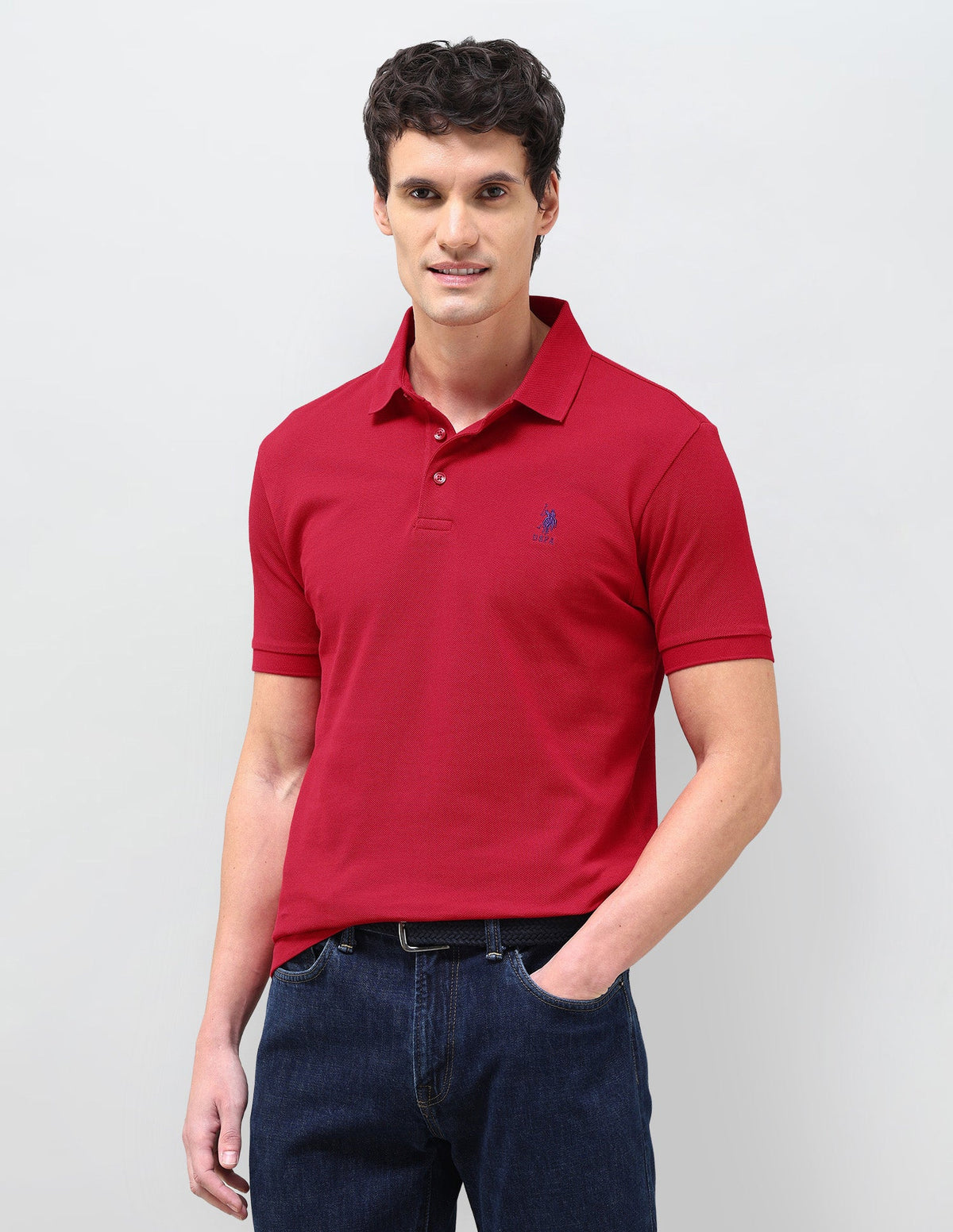 Solid Slim Fit Polo Shirt USP0