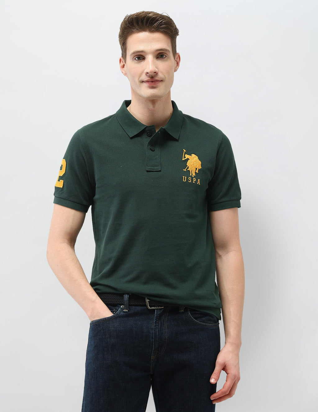 Solid Slim Fit Polo Shirt USP0