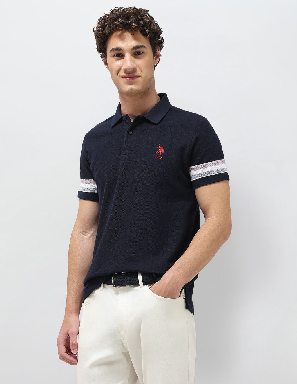 Solid Slim Fit Polo Shirt USP0