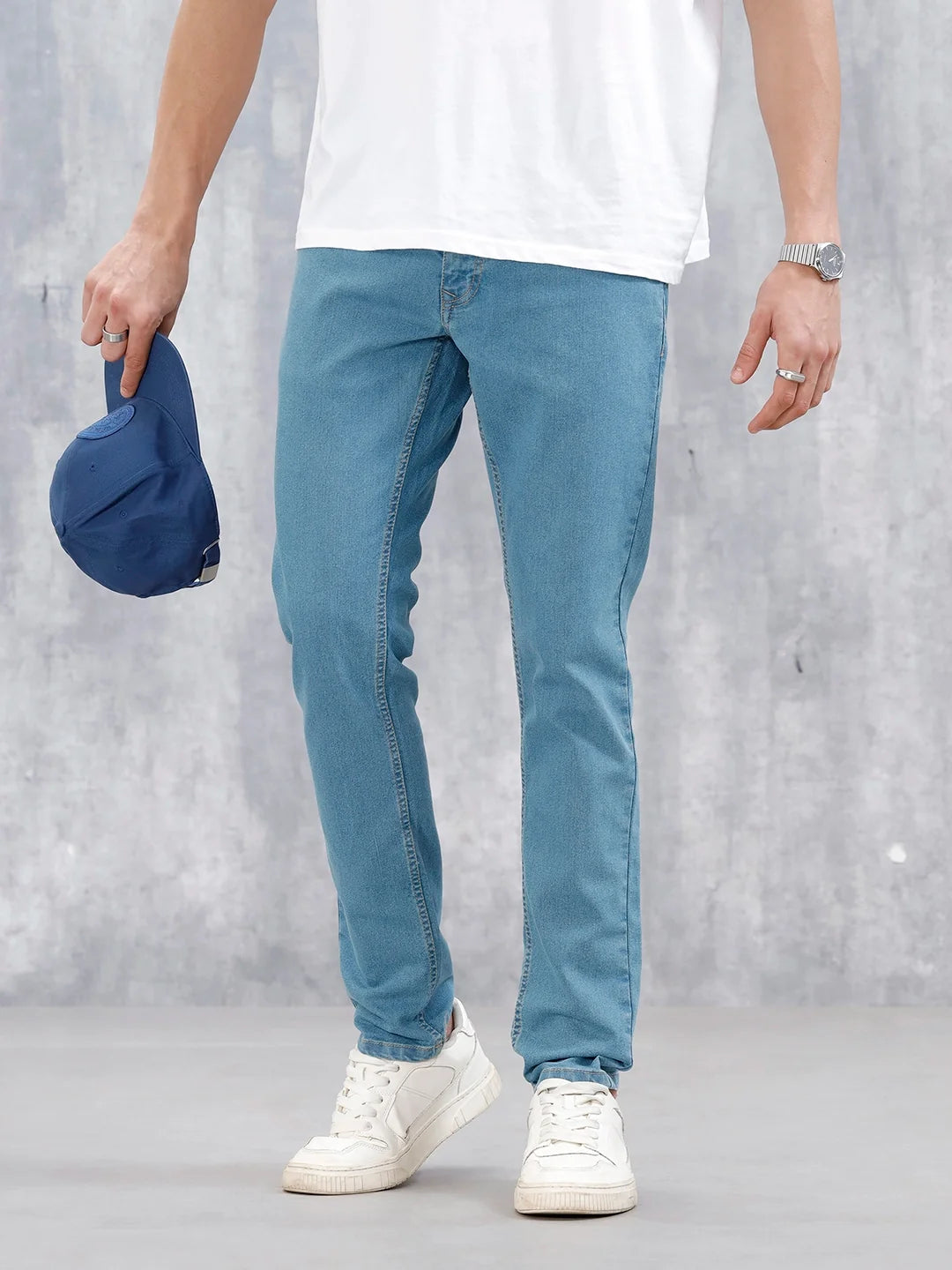 Men's Casual Slim Fit Jeans | Med Stone