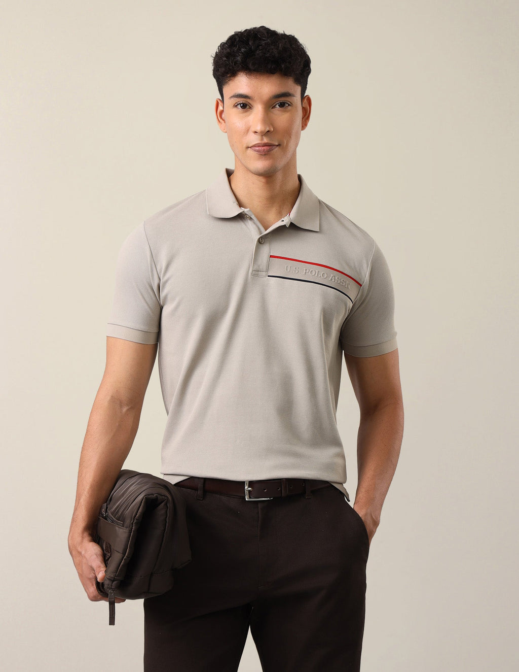 Solid Slim Fit Polo Shirt USP0