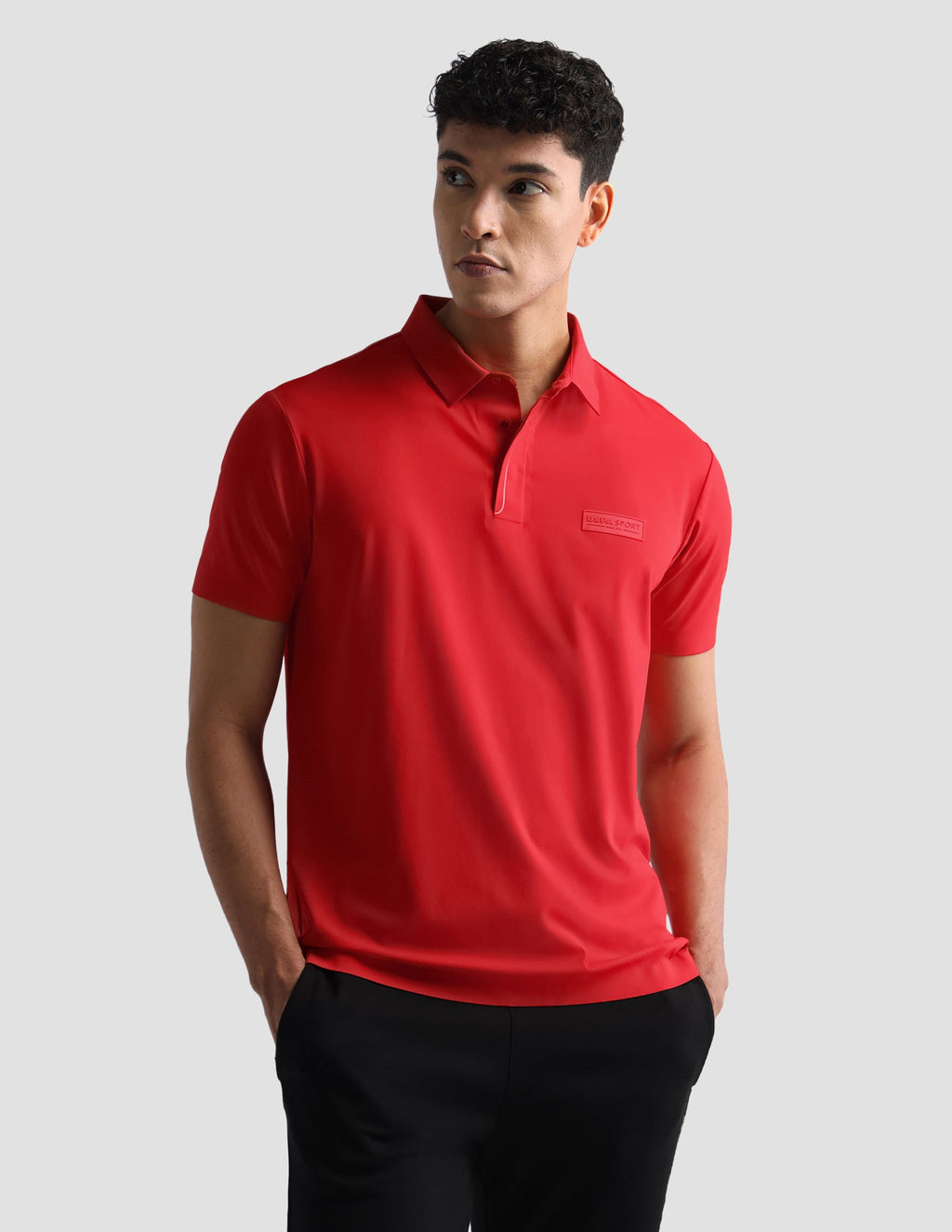 Solid Slim Fit Active Polo Shirt USP0