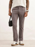 Classic Solid Straight Fit Trousers | Dark Grey