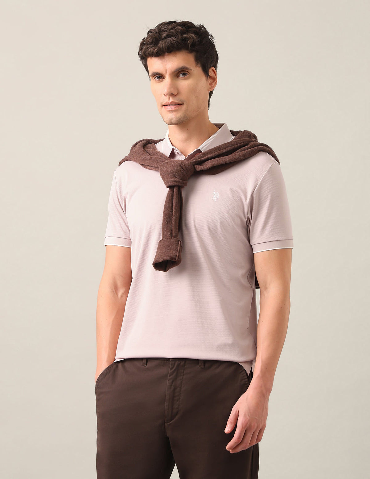 Solid Slim Fit Polo Shirt USP0