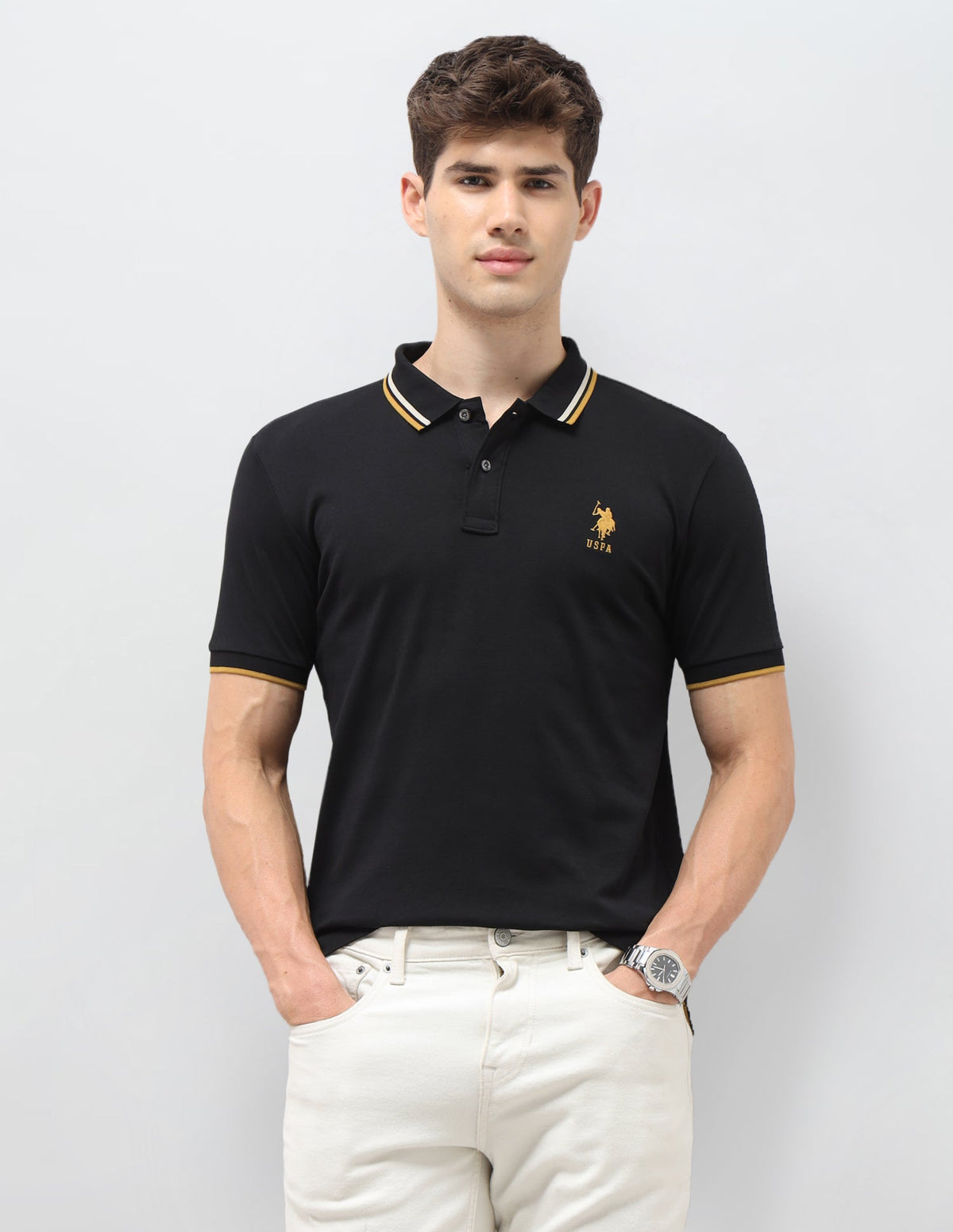 Solid Slim Fit Polo Shirt USP0