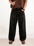 Classic Loose Fit Denim Jeans | Black