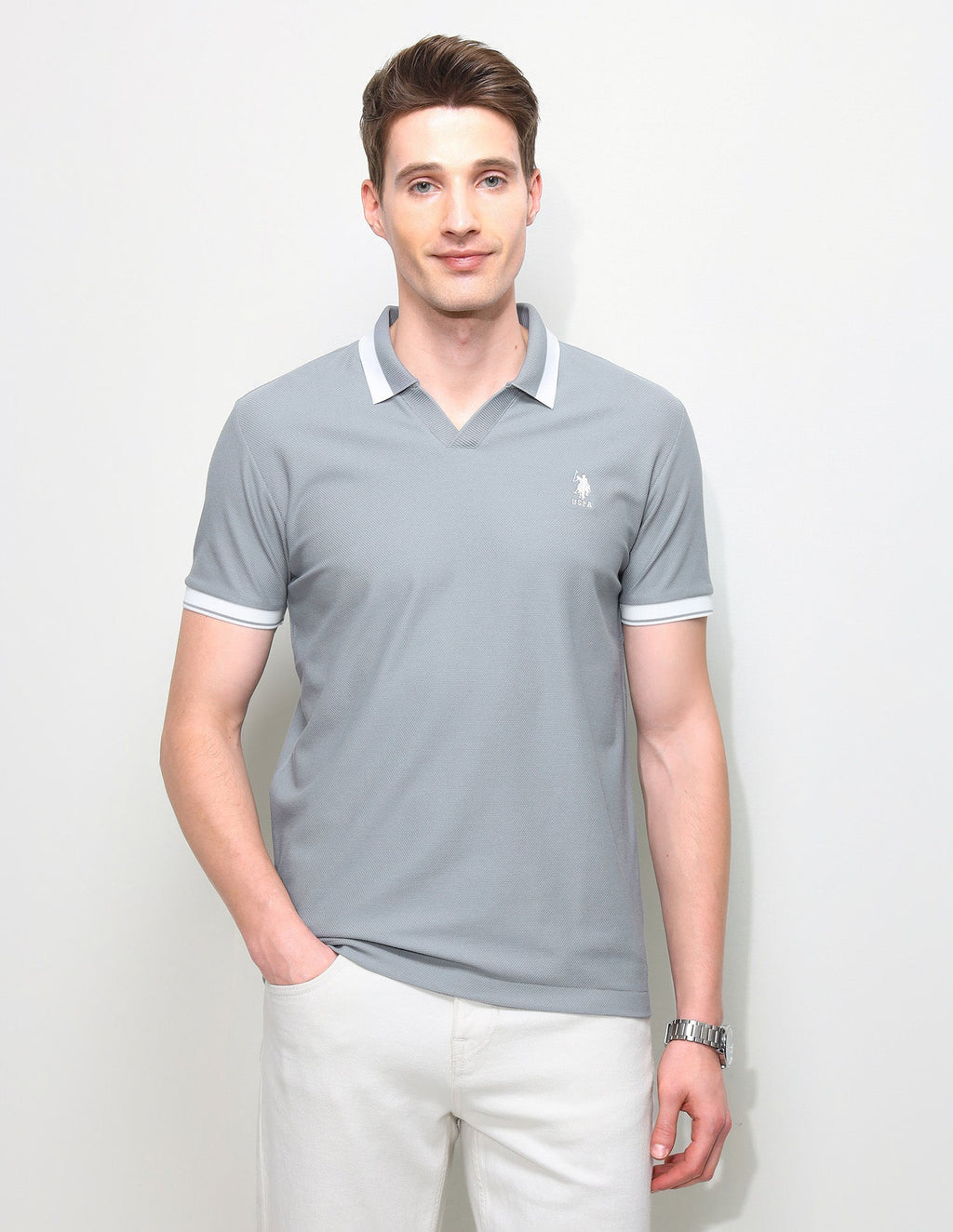 Solid Slim Fit Polo Shirt USP0