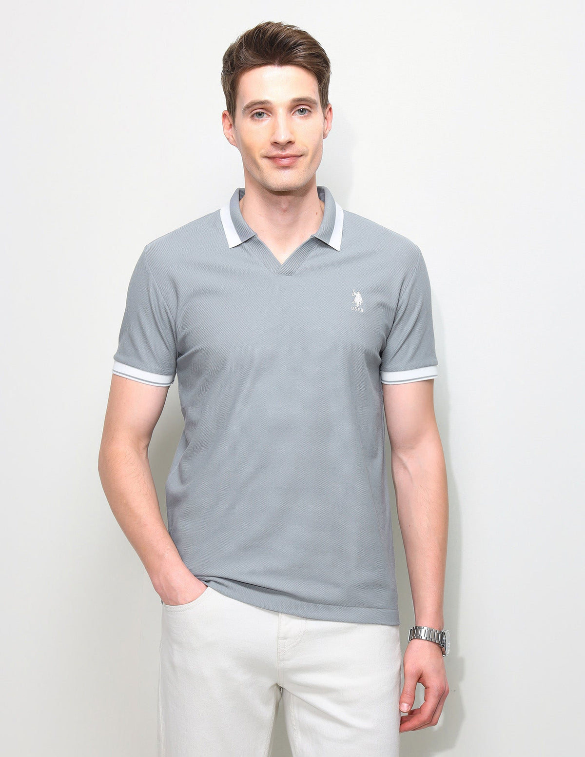 Solid Slim Fit Polo Shirt USP0