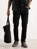 Solid Slim Fit Denim Jeans | Black