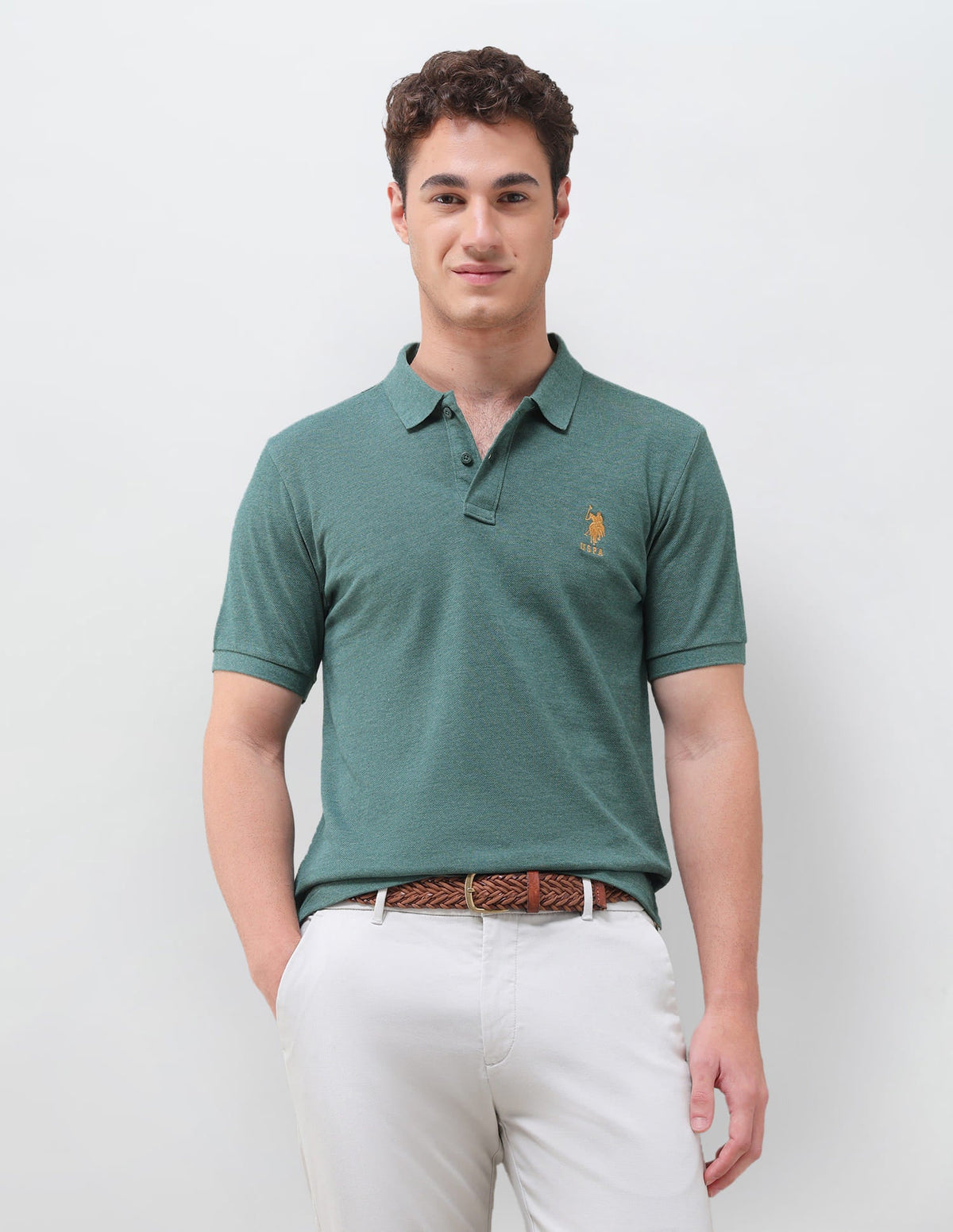 Solid Slim Fit Polo Shirt USP0