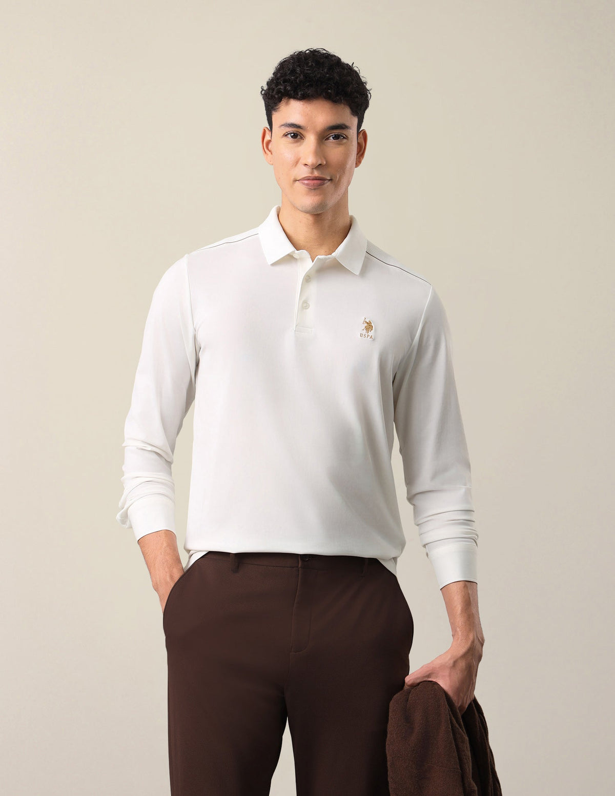 Solid Slim Fit Polo Shirt USP0