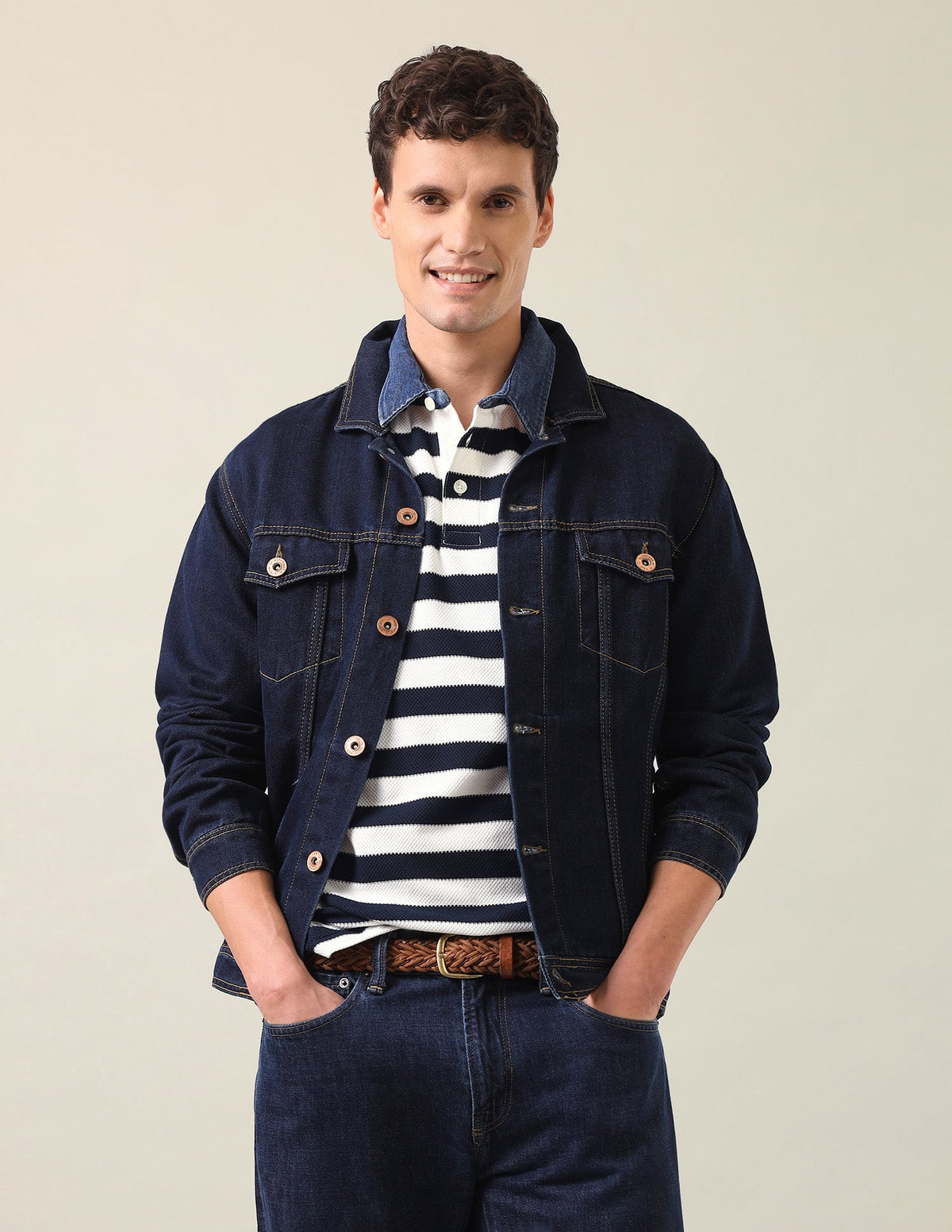 Horizontal Striped Slim Fit Polo Shirt USP0