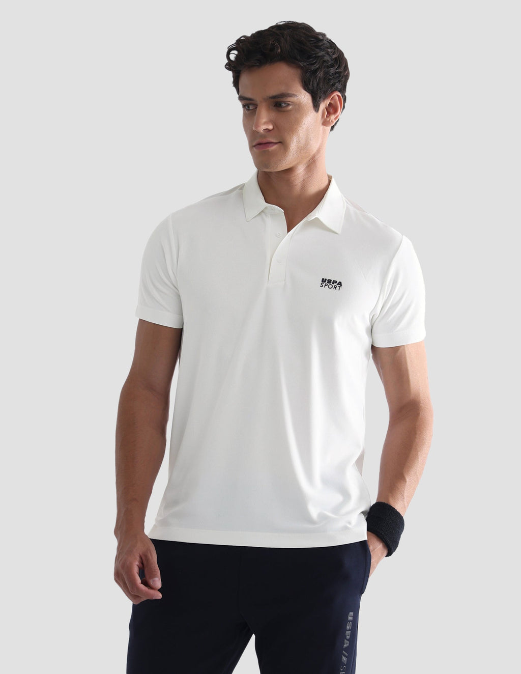 Solid Slim Fit Active Polo Shirt USP0