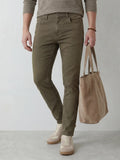 Solid Skinny Crop Denim Jeans | Olive