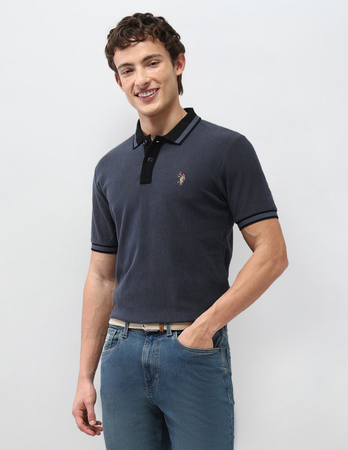 Textured Motel On The Coast Polo Shirt USP0