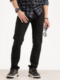Solid Slim Fit Denim Jeans | Black