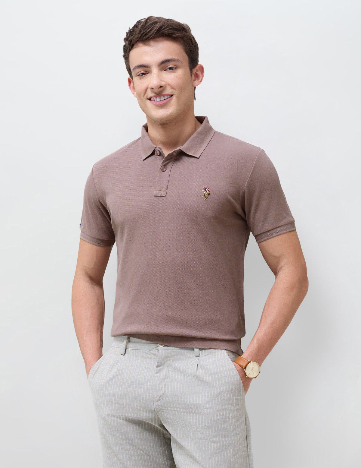 Solid Slim Fit Polo Shirt USP0