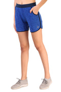 Gym & Running Shorts For Women (Blue Dots) S54