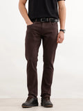 Solid Slim Fit Denim Jeans | Brown