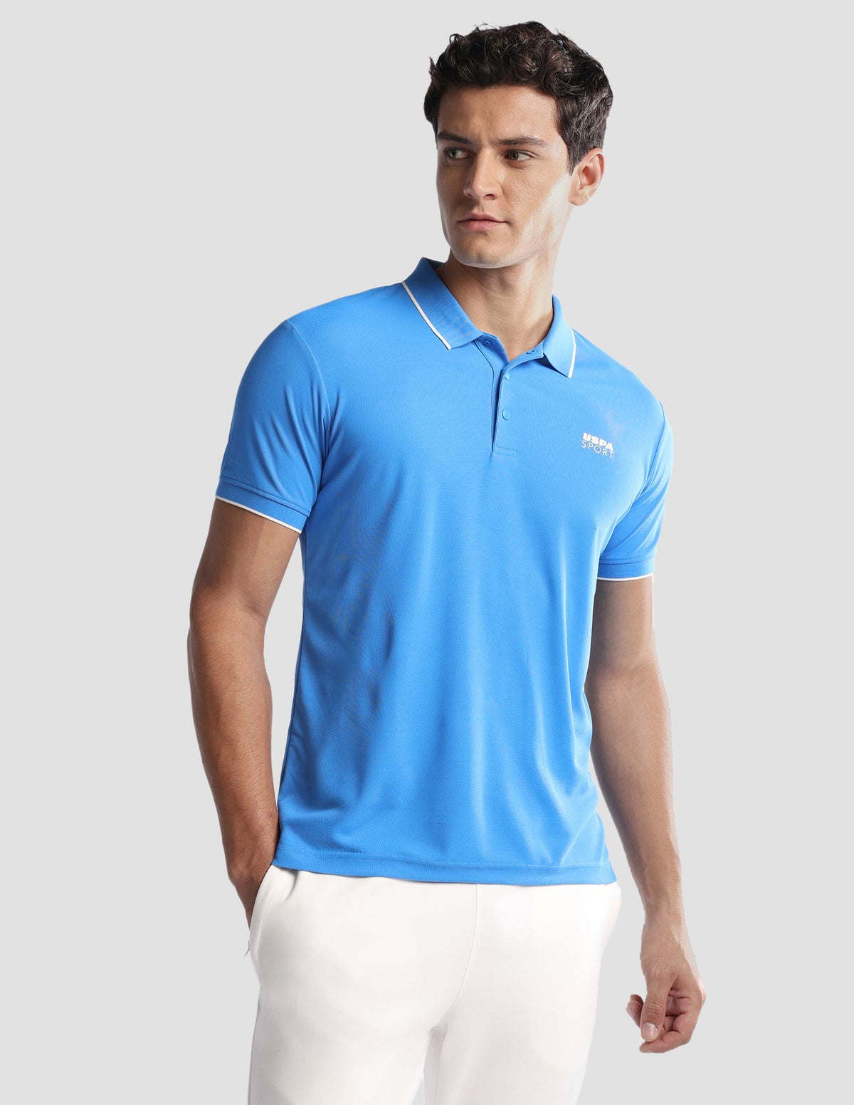 Solid Regular Fit Active Polo Shirt USP0