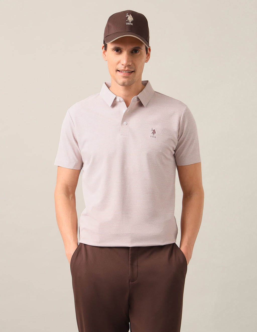 Solid Slim Fit Polo Shirt USP0