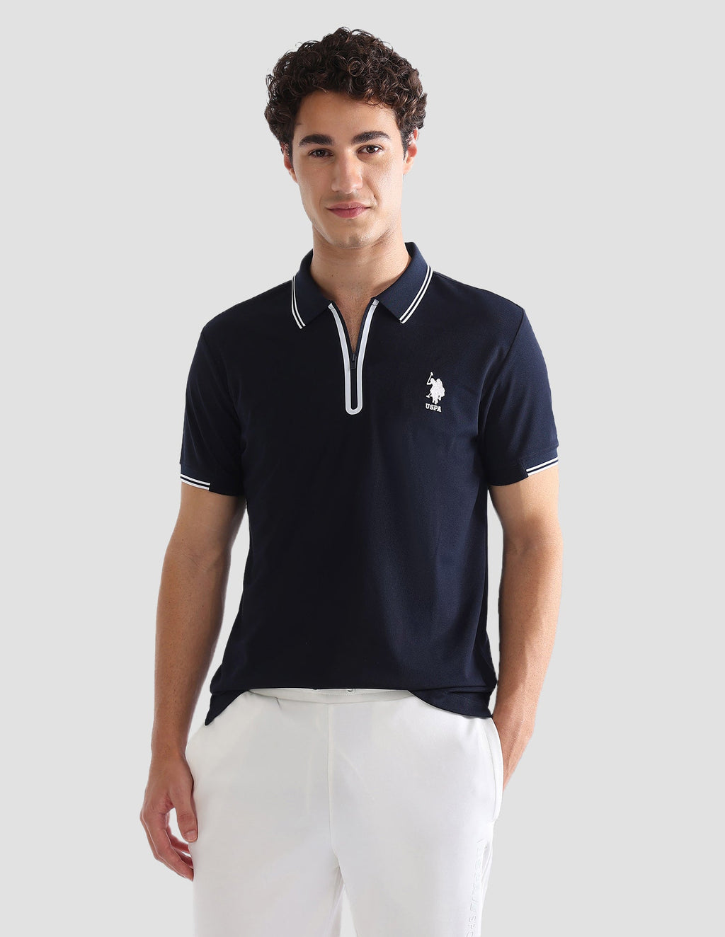 Solid Slim Fit Active Polo Shirt USP0