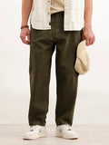 Barrel Fit Cut & Sew Trousers | Olive