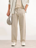 Solid Loose Fit Trouser | Off White