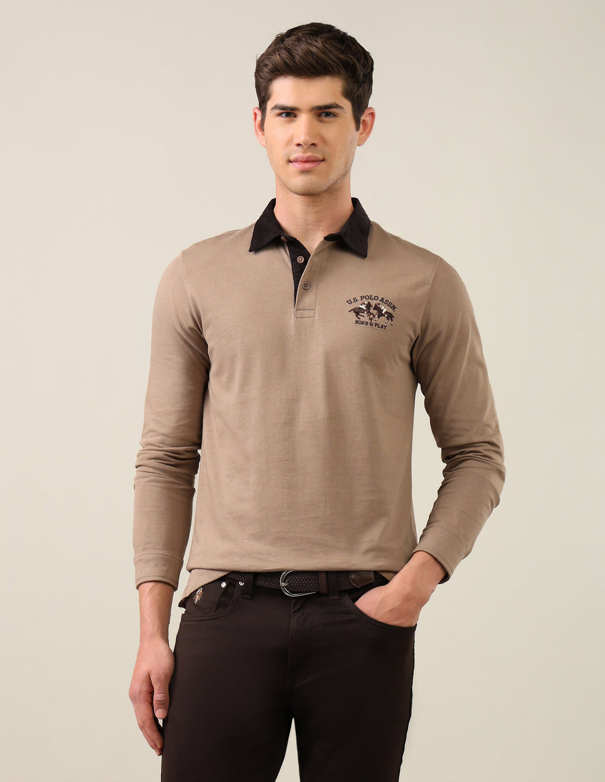 Solid Slim Fit Polo Shirt USP0