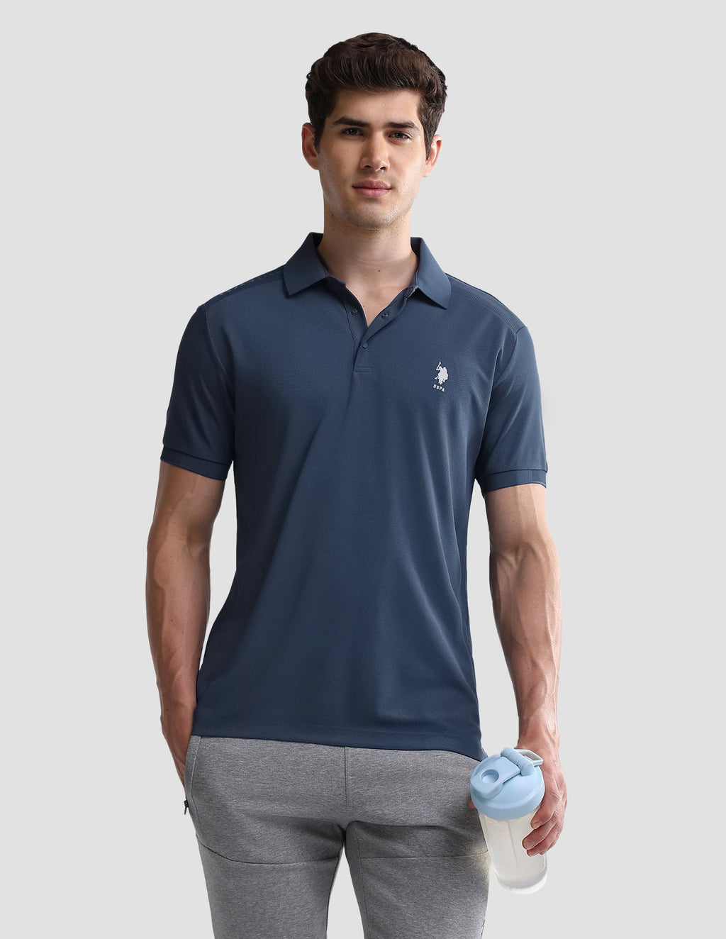 Solid Slim Fit Active Polo Shirt USP0