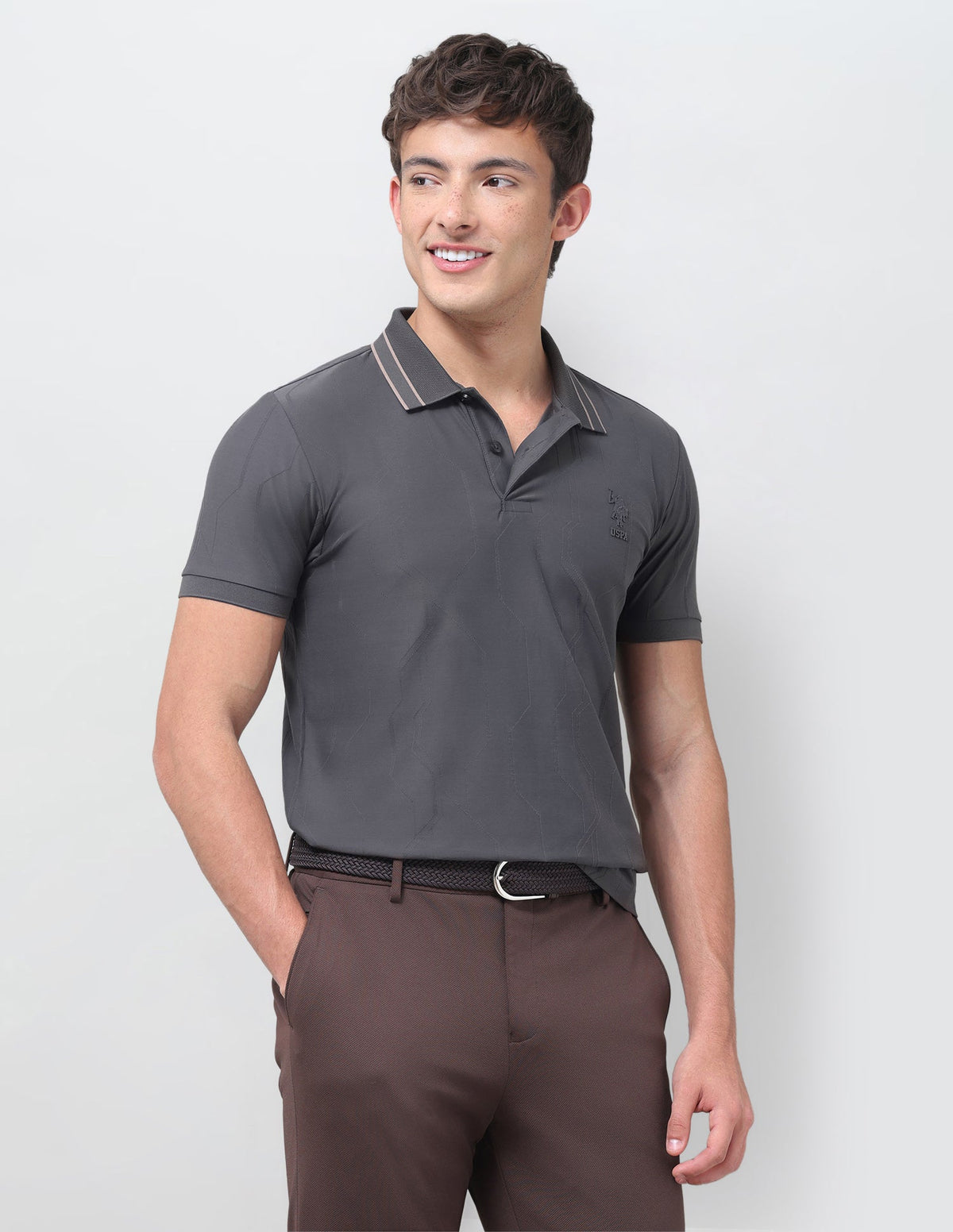 Solid Slim Fit Polo Shirt USP0