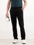 Solid Slim Fit Hyper-Flex Trouser | Black