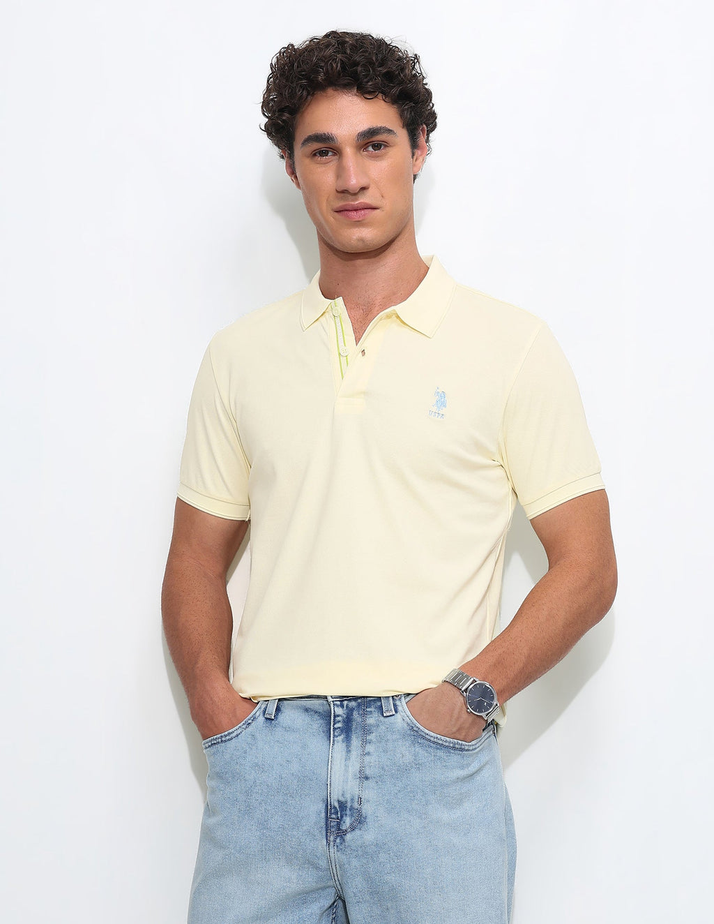 Solid Slim Fit Polo Shirt USP0
