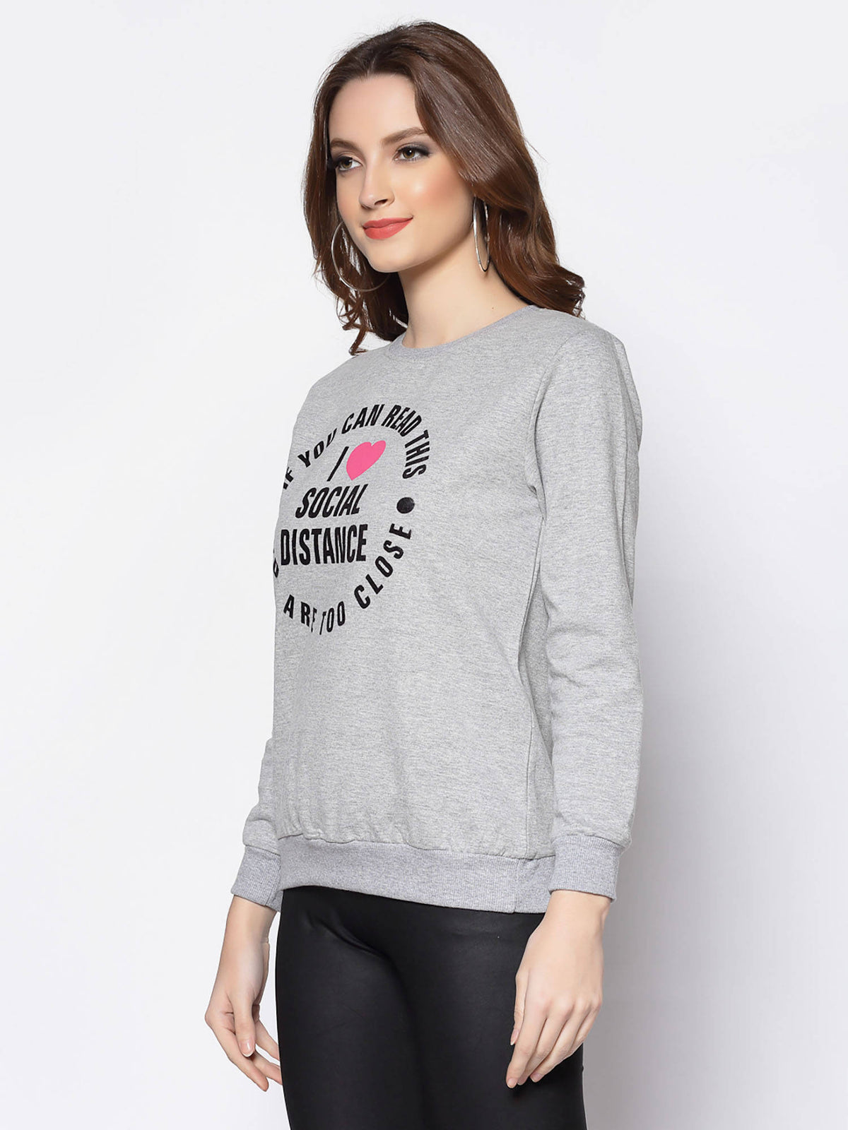 Pink Typography Printed Sweatshirt | SS90 - view 17