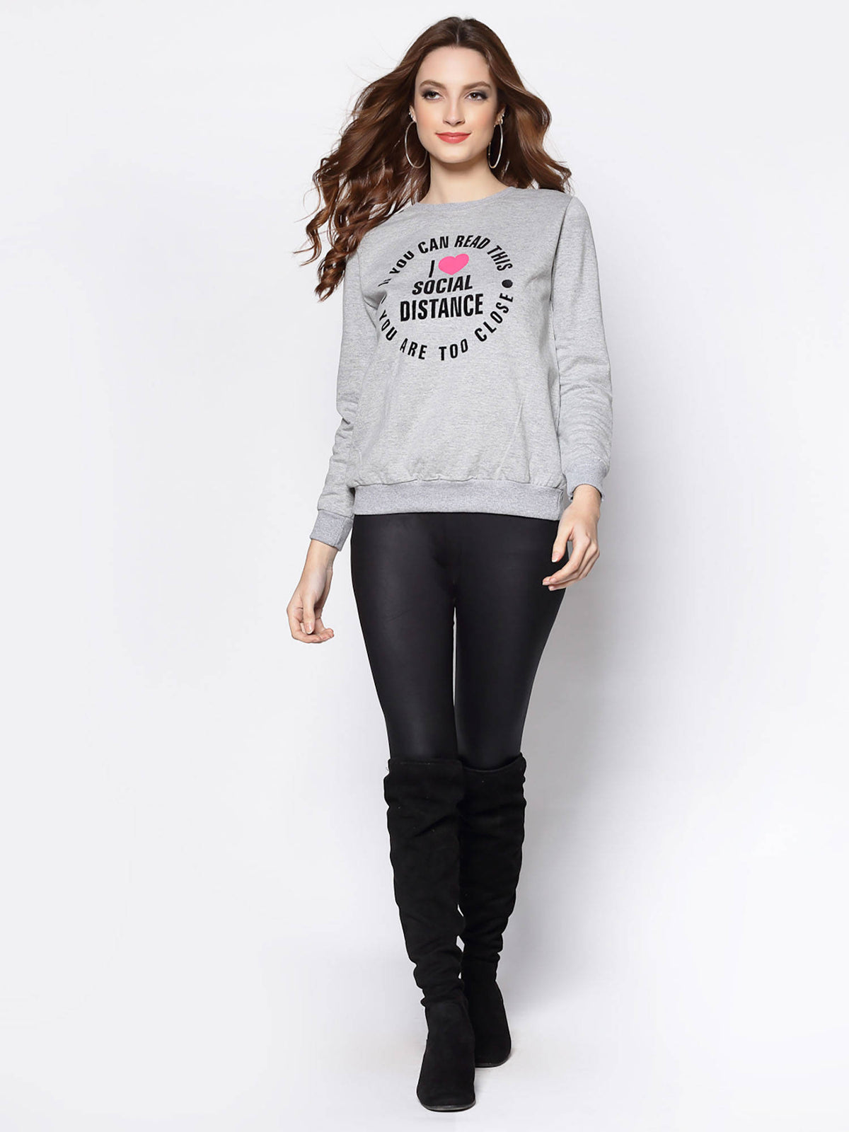 Pink Typography Printed Sweatshirt | SS90 - view 21