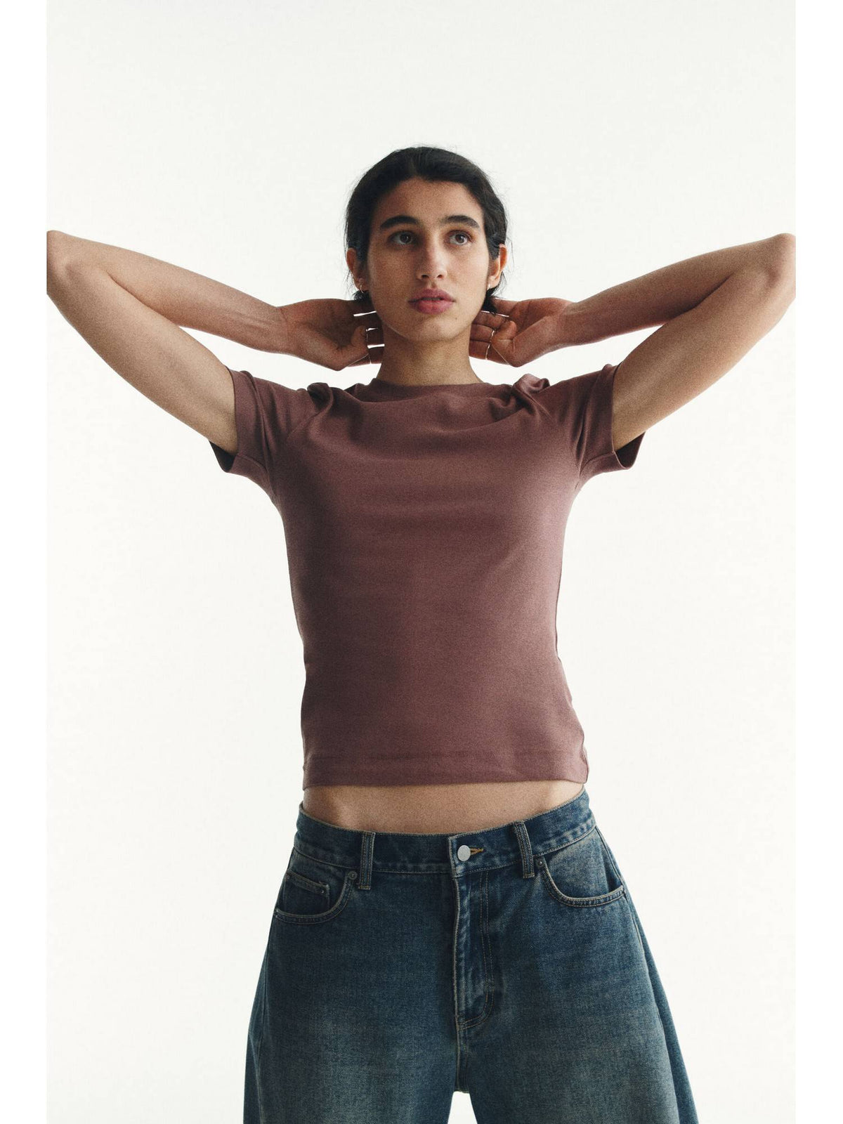 Women Pink Cotton T-Shirt | TS56 - view 2