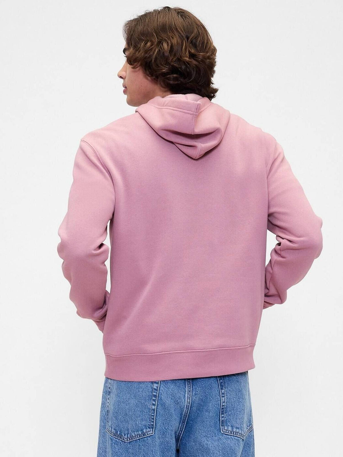 Men's Mauve Logo Relaxed Fit Hooded Neck Hoodie | HD56 - view 2