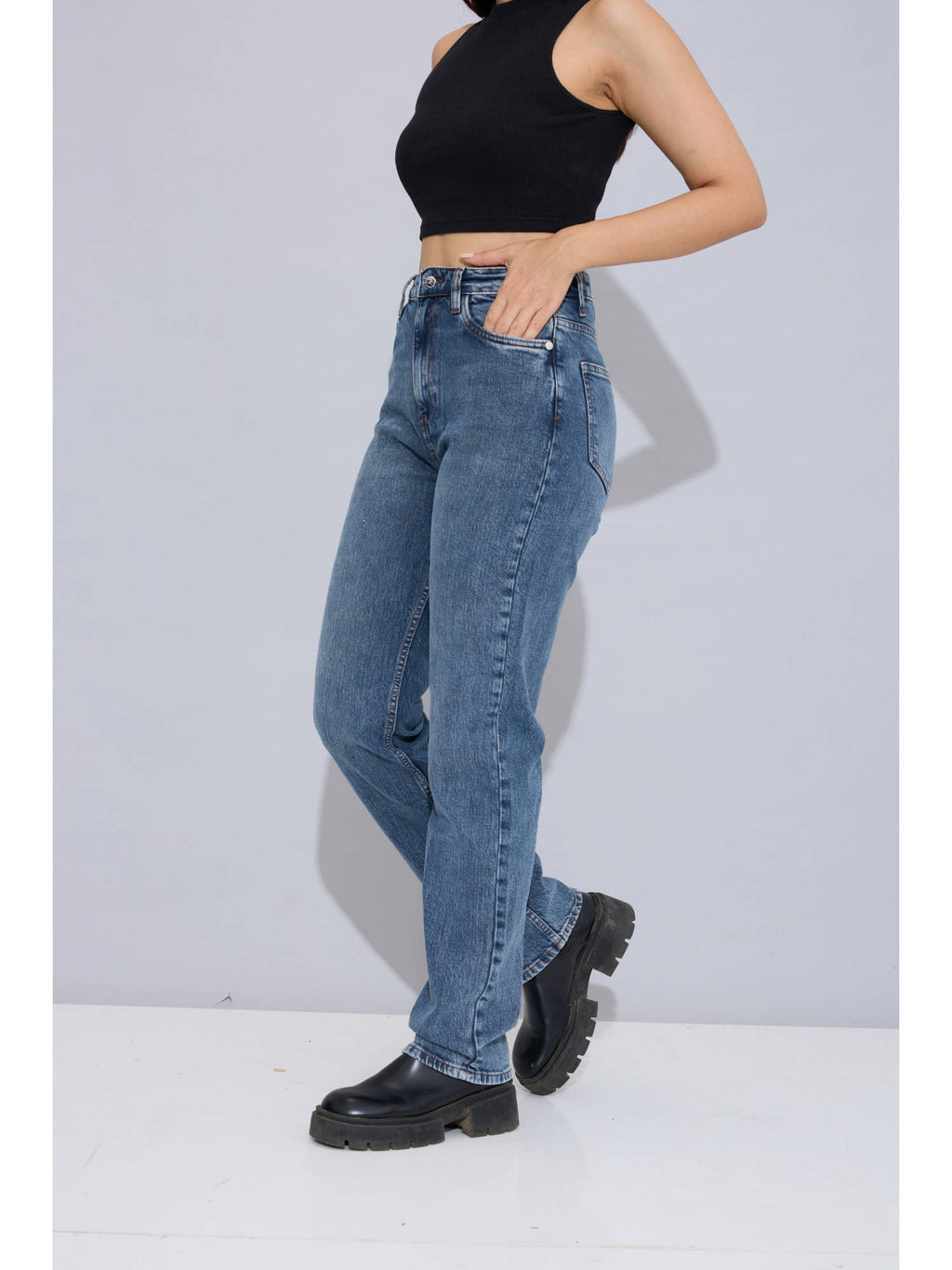 Savage Stride Solid Blue Jeans | ST23 - view 3