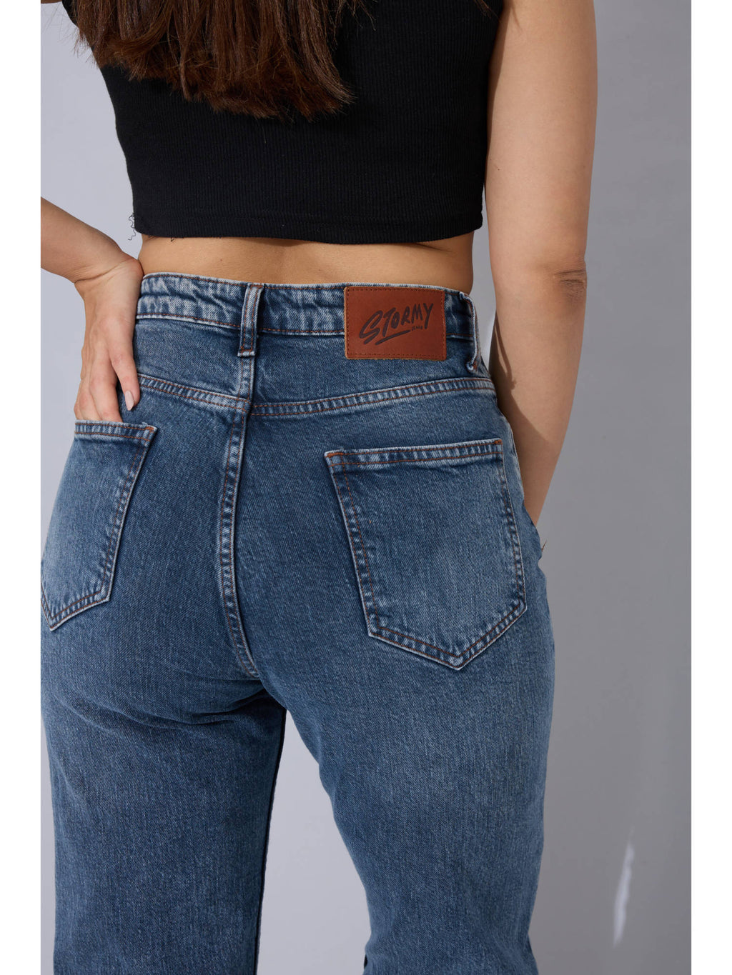 Savage Stride Solid Blue Jeans | ST23 - view 4