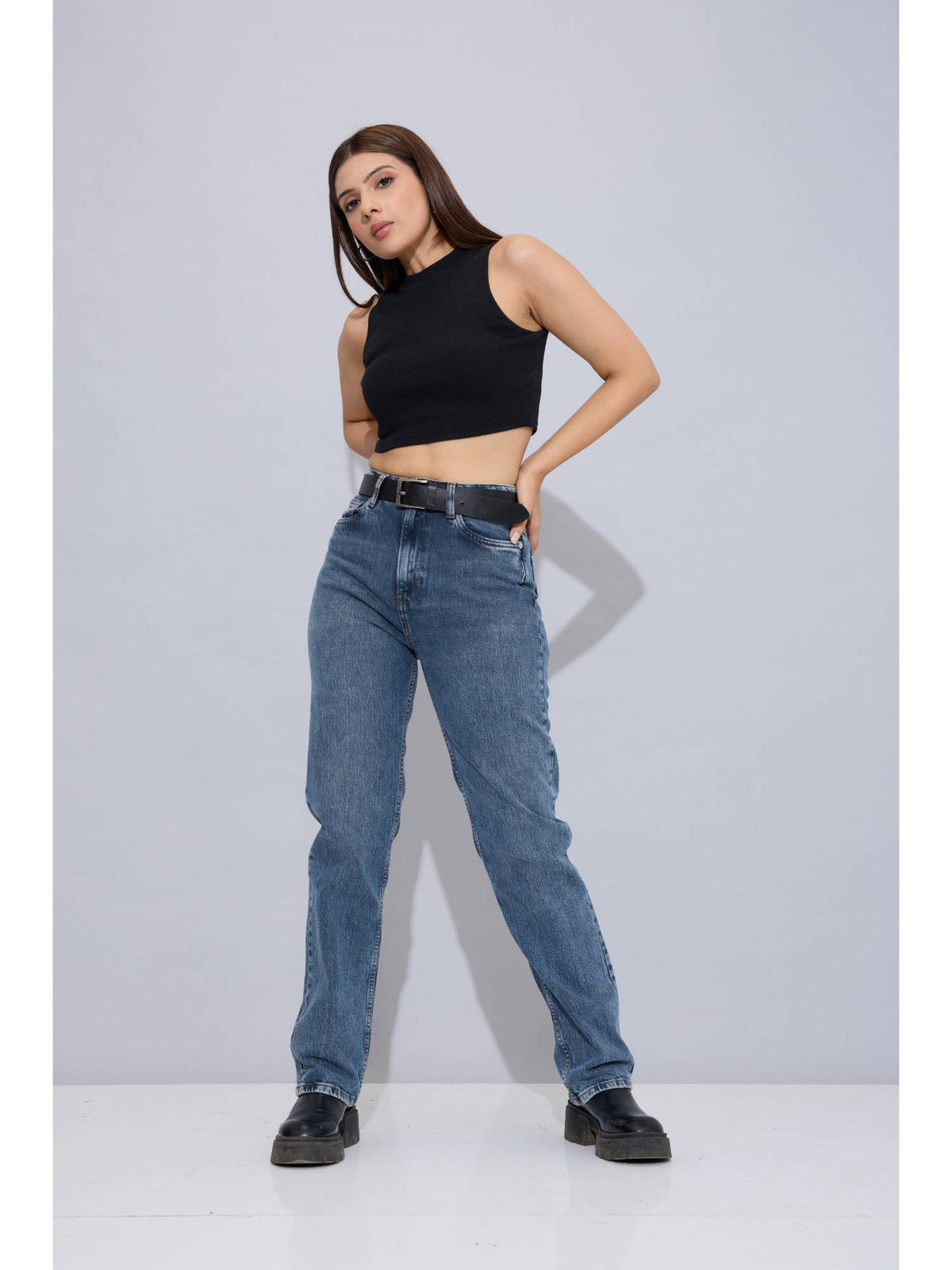 Savage Stride Solid Blue Jeans | ST23 - view 5