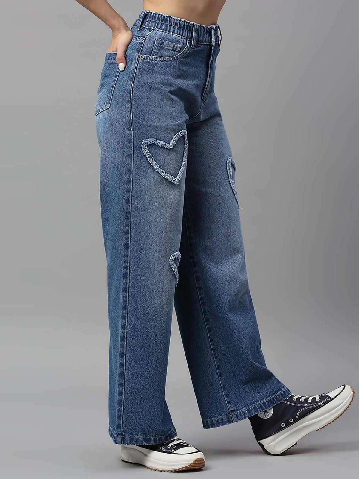 Women High Rise Wide Leg Jeans | WL90 - view 4