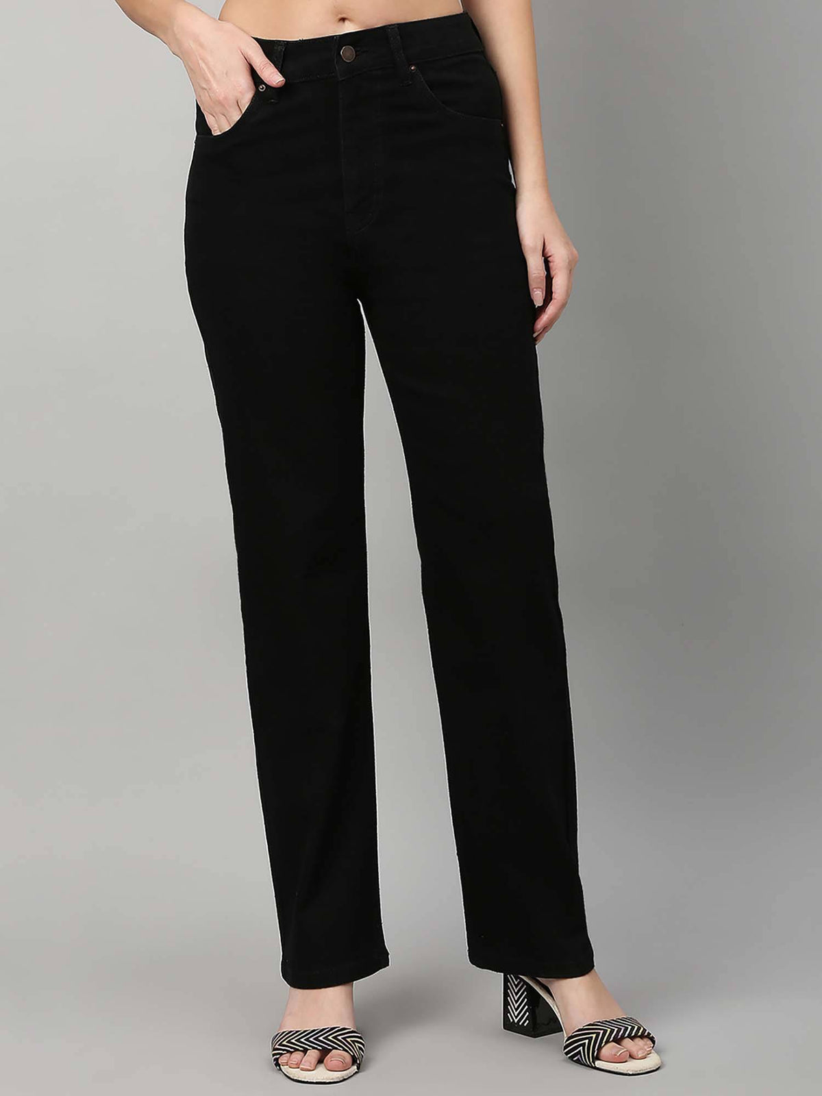Women High Rise Straight Fit Jeans | ST23 - view 7