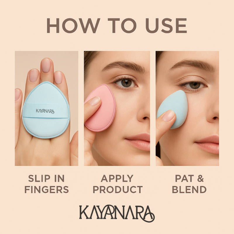 Mini Makeup Puffs, Pack of 2 Finger Cushion Blenders for Precise Makeup Application | T32 - view 3