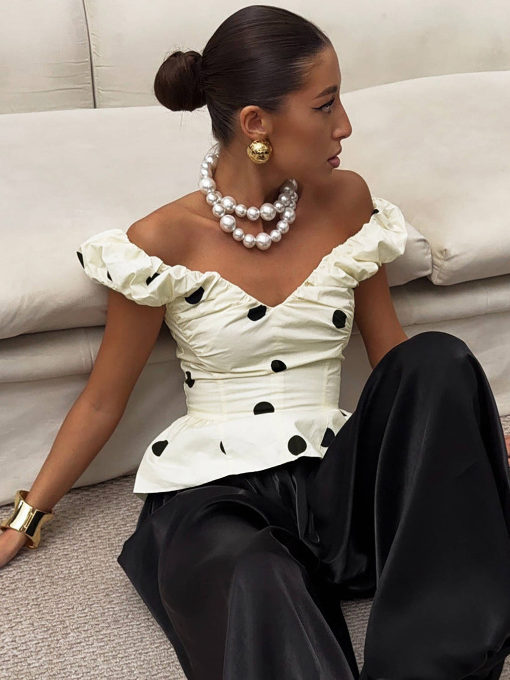 Brady Polka Top Off White | pt51 - view 2