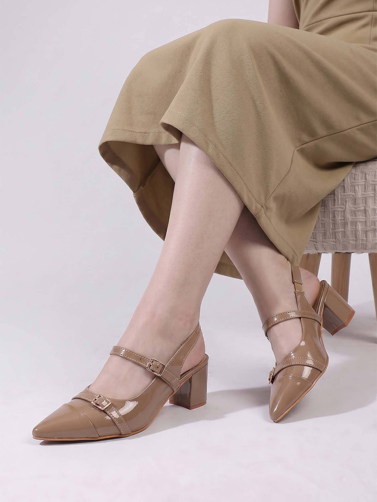 Womens Maroon Pointed Toe Sandal Heels | H78 - view 25